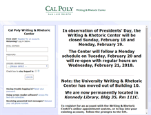 Tablet Screenshot of calpoly.mywconline.com